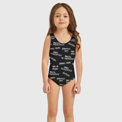 Детский купальник 3D Непоходница - надписи паттерн
