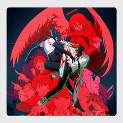 Магнитный плакат 3Х3 Битва с Резе Человек бензопила