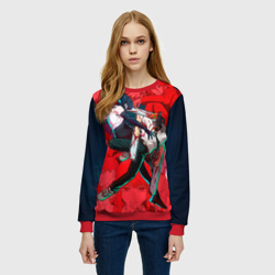 Женский свитшот 3D Битва с Резе Человек бензопила - фото 2