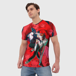 Мужская футболка 3D Битва с Резе Человек бензопила - фото 2