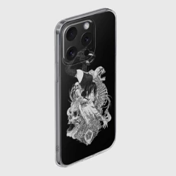 Чехол для iPhone 15 Pro Max силиконовый с защитой камеры Резе демон бомба Человек бензопила - фото 2