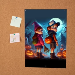 Постер Диппер с Мэйбл в ночь на хэллоуин - фото 2