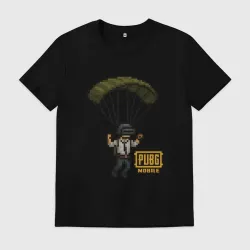 Мужская футболка хлопок Pubg mobile парашют