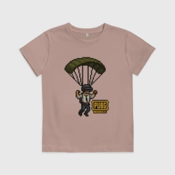 Детская футболка хлопок Pubg mobile парашют