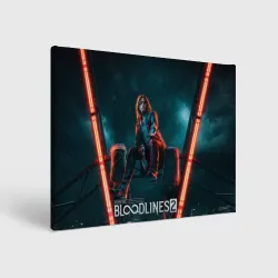 Холст прямоугольный Вампир из Vampire the masquerade bloodlines 2 