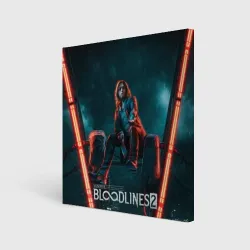 Холст квадратный Вампир из Vampire the masquerade bloodlines 2 