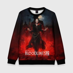 Детский свитшот 3D Вампиры из Vampire the masquerade bloodlines 2