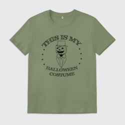 Мужская футболка хлопок Это мой хэлоуин костюм с тыквой джентельменом в шляпе