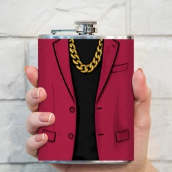 Фляга Малиновый пиджак - новый русский 90-е с цепью - фото 2