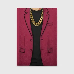 Обложка для автодокументов Малиновый пиджак - новый русский 90-е с цепью
