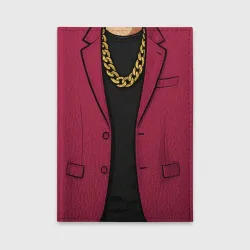 Обложка для автодокументов Малиновый пиджак - новый русский 90-е с цепью