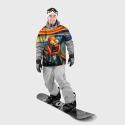 Накидка на куртку 3D Зойдберг кричит на картине Эдварда Мунка - мем