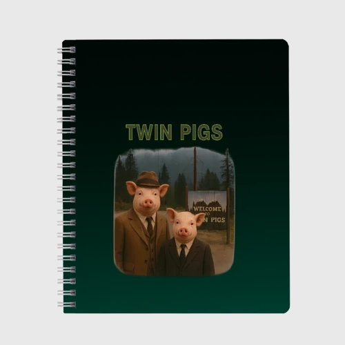 Тетрадь Twin Pigs пародия  