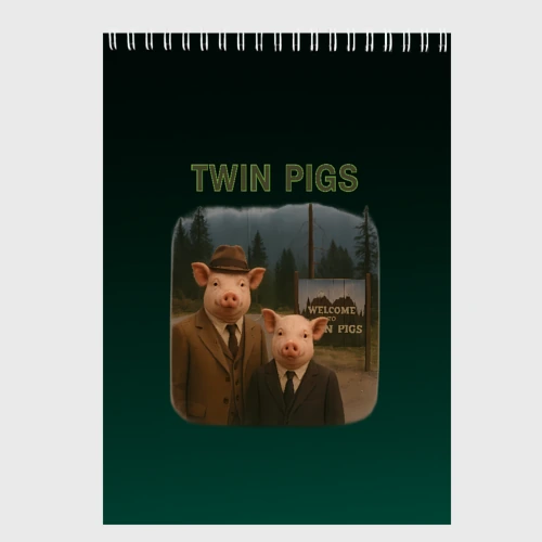 Скетчбук Twin Pigs пародия  