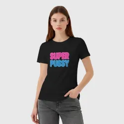 Женская футболка хлопок Super Pussy - фото 2