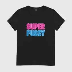 Женская футболка хлопок Super Pussy