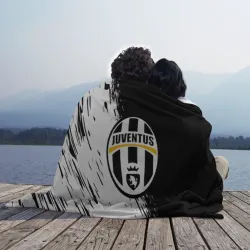 Плед 3D Juventus белые краски текстура - фото 2