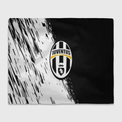 Плед 3D Juventus белые краски текстура