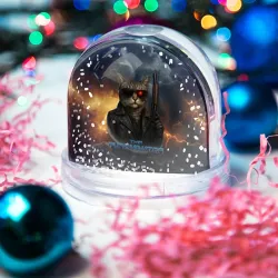 Игрушка Снежный шар The purrminator кот терминатор - фото 2