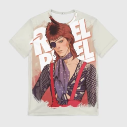 Мужская футболка 3D David Bowie Rebel Rebel