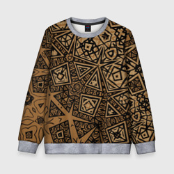 Детский свитшот 3D Золотая метаморфоза на черном