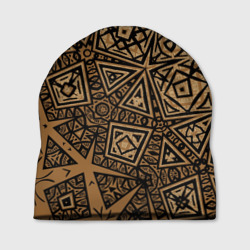 Шапка 3D Золотая метаморфоза на черном