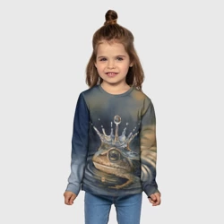 Детский лонгслив 3D Акварельная Царевна-лягушка и капля - фото 2