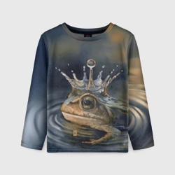 Детский лонгслив 3D Акварельная Царевна-лягушка и капля