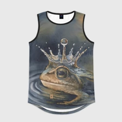 Мужская спортивная майка 3D Акварельная Царевна-лягушка и капля