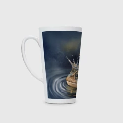 Кружка Латте Акварельная Царевна-лягушка и капля