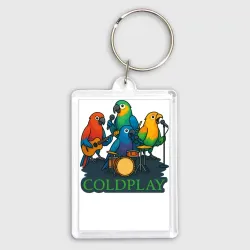 Брелок прямоугольный 35*50 Coldplay из попугаев