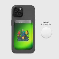 Картхолдер Magsafe магнитный Coldplay группа из попугаев - фото 2