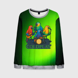 Мужской свитшот 3D Coldplay группа из попугаев