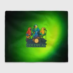 Плед 3D Coldplay группа из попугаев