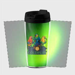 Термокружка-непроливайка Coldplay группа из попугаев - фото 2