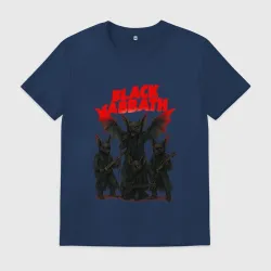 Мужская футболка хлопок Black Sabbath в виде летучих мышей