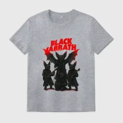Мужская футболка хлопок Black Sabbath в виде летучих мышей