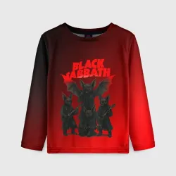 Детский лонгслив 3D Black Sabbath летучие мыши