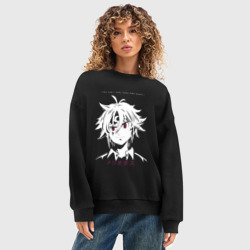 Женский свитшот oversize без начеса хлопок Мелиодас Семь смертных грехов - фото 2