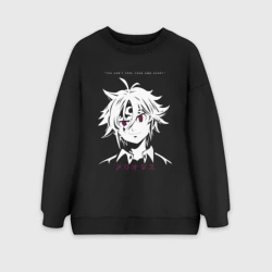 Женский свитшот oversize без начеса хлопок Мелиодас Семь смертных грехов
