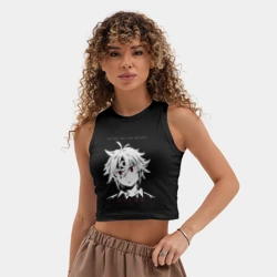 Женская укороченная майка-топ хлопок Мелиодас Семь смертных грехов  - фото 2