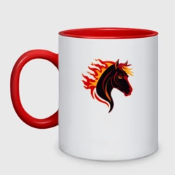 Кружка двухцветная Огненная лошадь, символ года