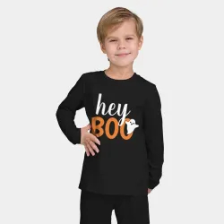Детская пижама с лонгсливом хлопок hey boo привидение - фото 2