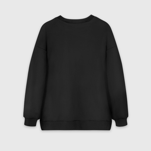 Женский свитшот oversize без начеса хлопок с принтом hey boo привидение - картинка 2 Женский свитшот oversize без начеса хлопок hey boo привидение - фото 2