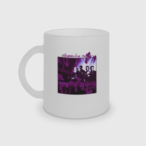 Кружка матовая стеклянная Depeche Mode in violet