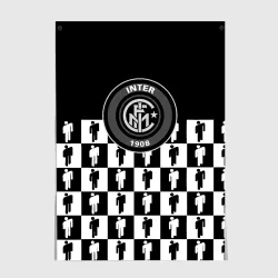 Постер Inter люди спорт паттерн