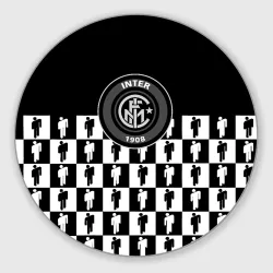 Круглый коврик для мышки Inter люди спорт паттерн