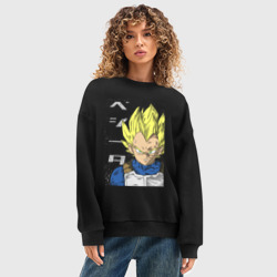 Женский свитшот oversize без начеса хлопок Драконий жемчуг Вегета - фото 2