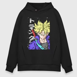 Мужское худи Oversize хлопок Драконий жемчуг Транкс из будущего