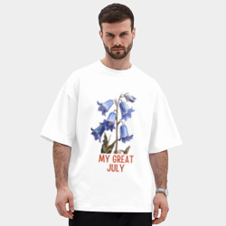 Мужская футболка Oversize хлопок premium My great july - колокольчики - фото 2